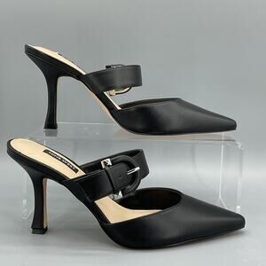 NEW Nine West Women’s Sanra Slip-on Heeled Mules Black Size 9M
